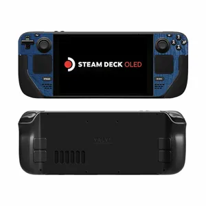 MAHOOT Valve Steam Deck OLED_Blue Crocodile Leather-Matte Black