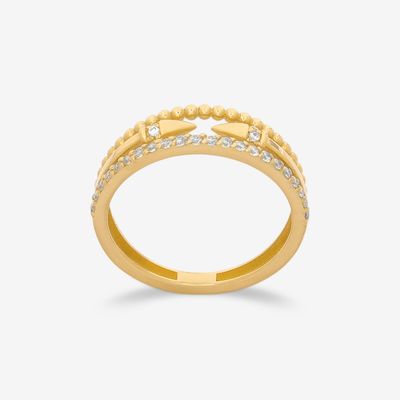 انگشتر طلا 18 عیار زنانه گلدم مدل R353023
