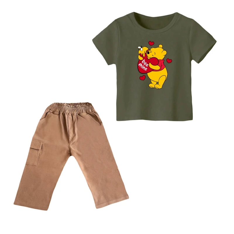 ست تی شرت و شلوارک پسرانه مدل پو کد ۷۵