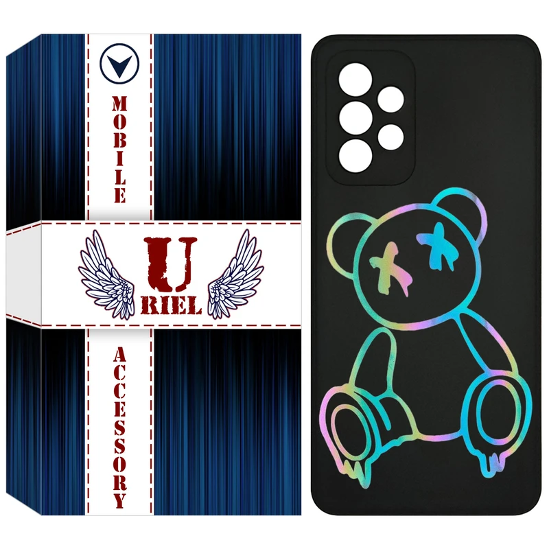 کاور یوریل قاب مدل KSH کد 44 طرح خرس رنگی مناسب برای گوشی موبایل سامسونگ Galaxy A72