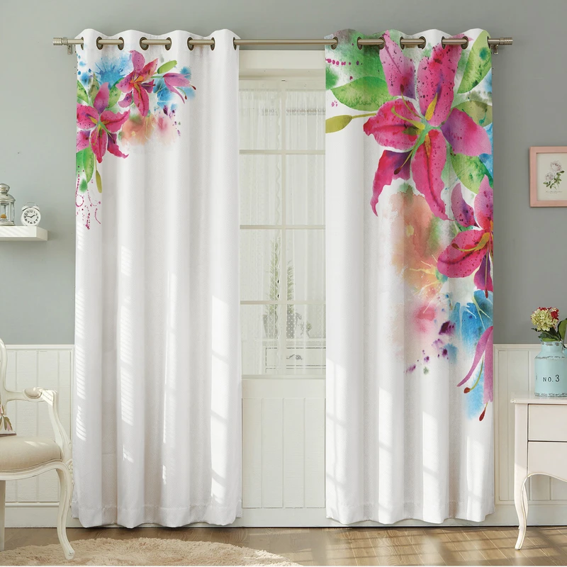 پرده نیروانا طرح  گل مدل مخمل کد 8087سایز 140×280 سانتی متر