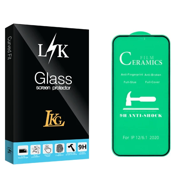 محافظ صفحه نمایش سرامیکی ال کا جی مدل LK Glass مناسب برای گوشی موبایل اپل Iphone 12 / 12 Pro