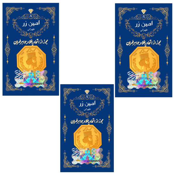 سکه گرمی طلا 18 عیار پارسیان امین زر مدل 005 بسته 3 عددی