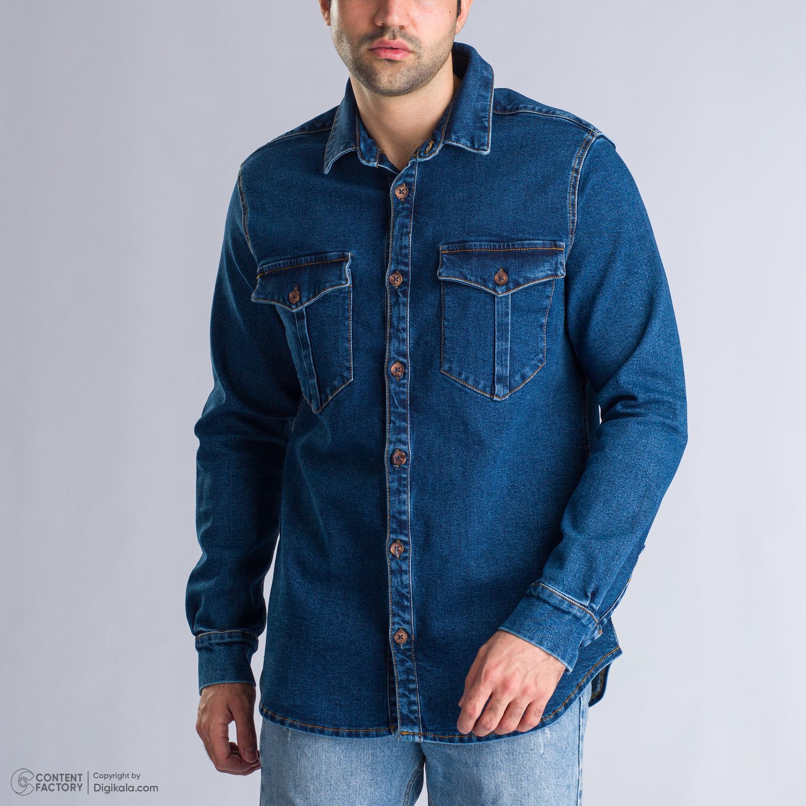 کت جین مردانه رینگ مدل JMD01331 رنگ آبی -  - 7
