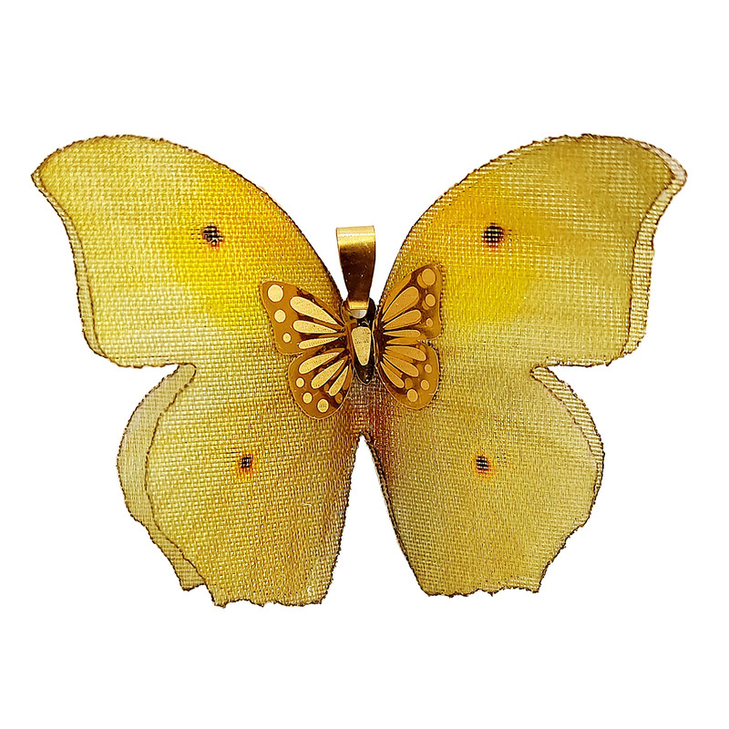 آویز گردنبند طلا 18 عیار زنانه مدل پروانه کادویی کد 49-180