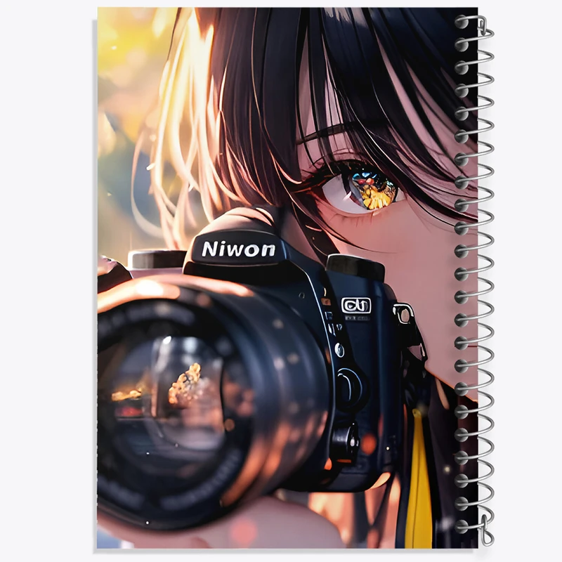 دفتر شطرنجی 50 برگ خندالو طرح دختر عکاس کد F6641