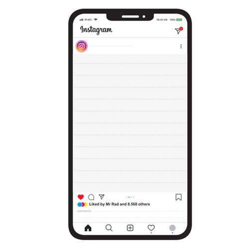 کاغذ یادداشت مستر راد طرح اینستاگرام کد 1935 بسته 50 عددی