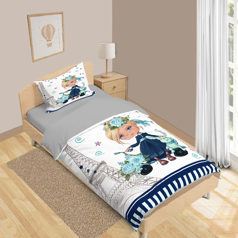 سرویس روتختی 1 نفر 5 تکه نوپه هوم مدل کارتونی T6353