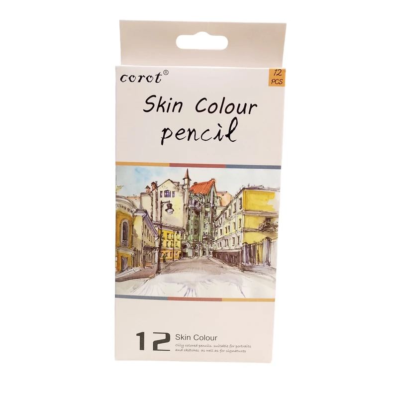  مداد رنگی 12 رنگ کوروت مدل رنگ پوست