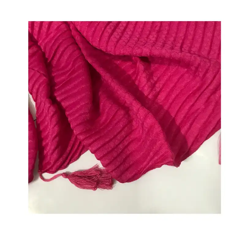 شال زنانه مدل پلیسه نخ پنبه