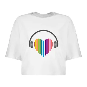 کراپ‌تاپ آستین کوتاه زنانه مدل LOVE کد L14 S