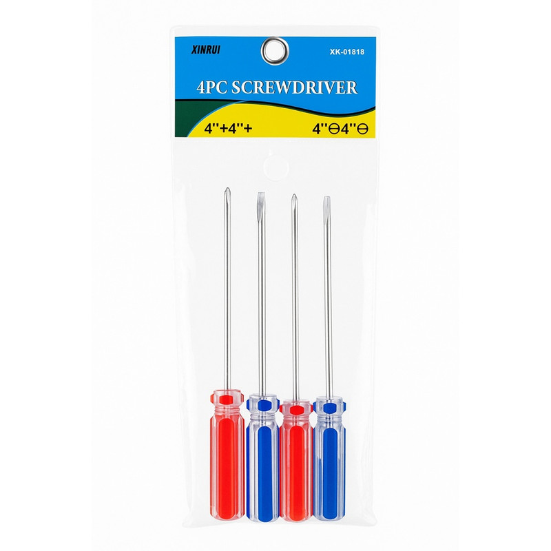 پیچ گوشتی ژینرو مدل 4+4 XK-1818 بسته 4 عددی