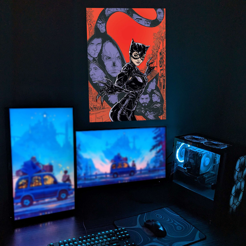 تابلو شاسی مدل فانتزی گربه ای طرح 1 Cat Woman Alt 1 کدC1-23 