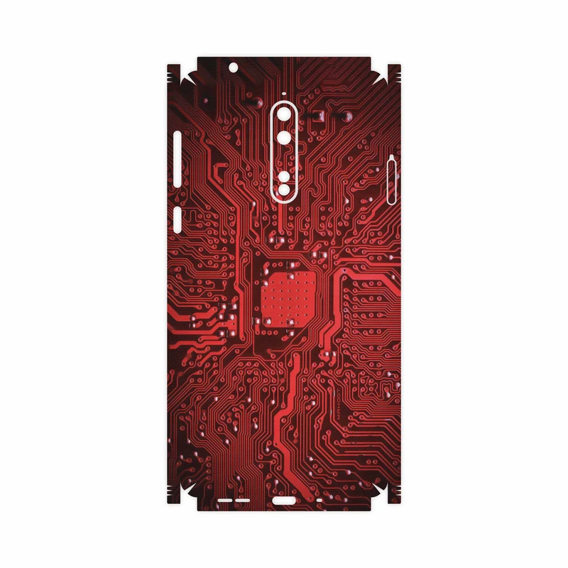 برچسب پوششی ماهوت مدل Red Printed Circuit Board-FullSkin مناسب برای گوشی موبایل نوکیا 8