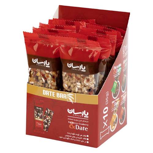 خرمابار کرن بری و تمشک پارسان - 35 گرم بسته 10 عددی