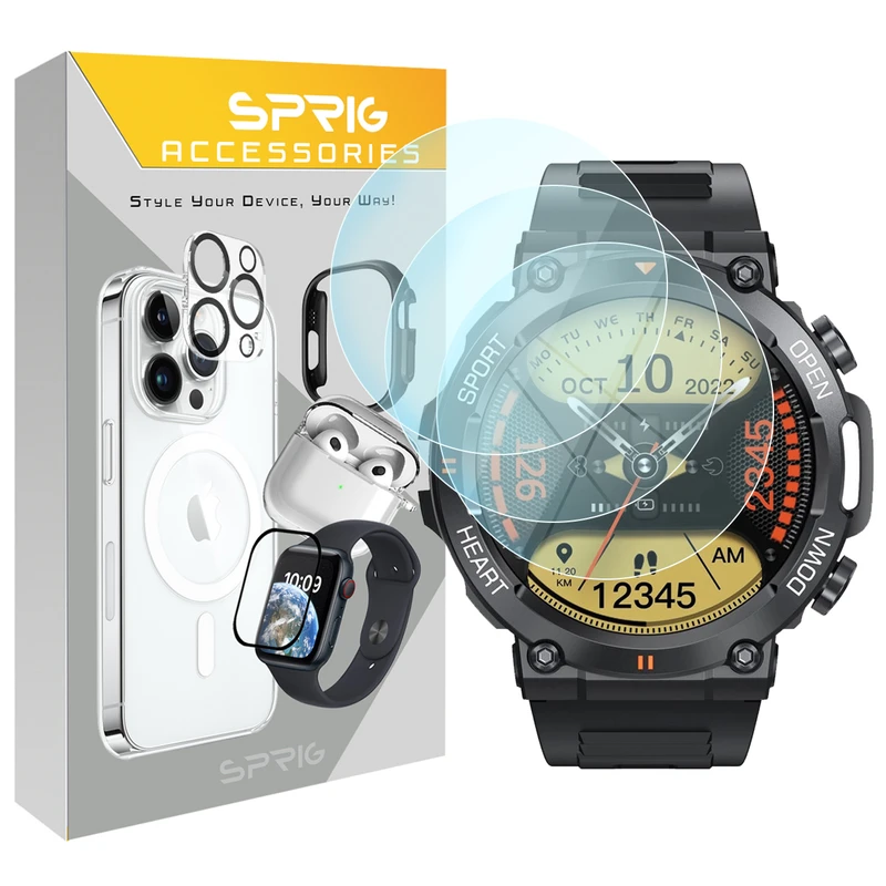 محافظ صفحه نمایش اسپریگ مدل SH-SP مناسب برای ساعت هوشمند هپی تاچ K59 / K59 Pro بسته سه عددی