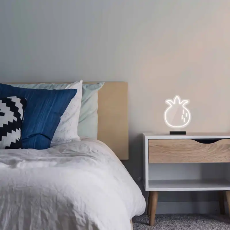 چراغ رومیزی مدل ریموت دار POMEGRANATE-GL_WHT-GLASS