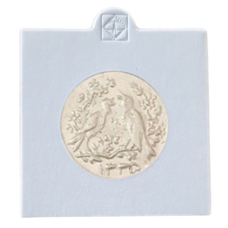 شمش نقره مدل سکه مرغ عشق تیپ ایینه و شمعدان کد t31