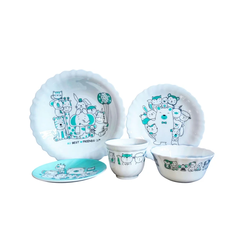 سرویس 5 تکه غذاخوری کودک کودک پارس اپال مدل دوستان کد 765