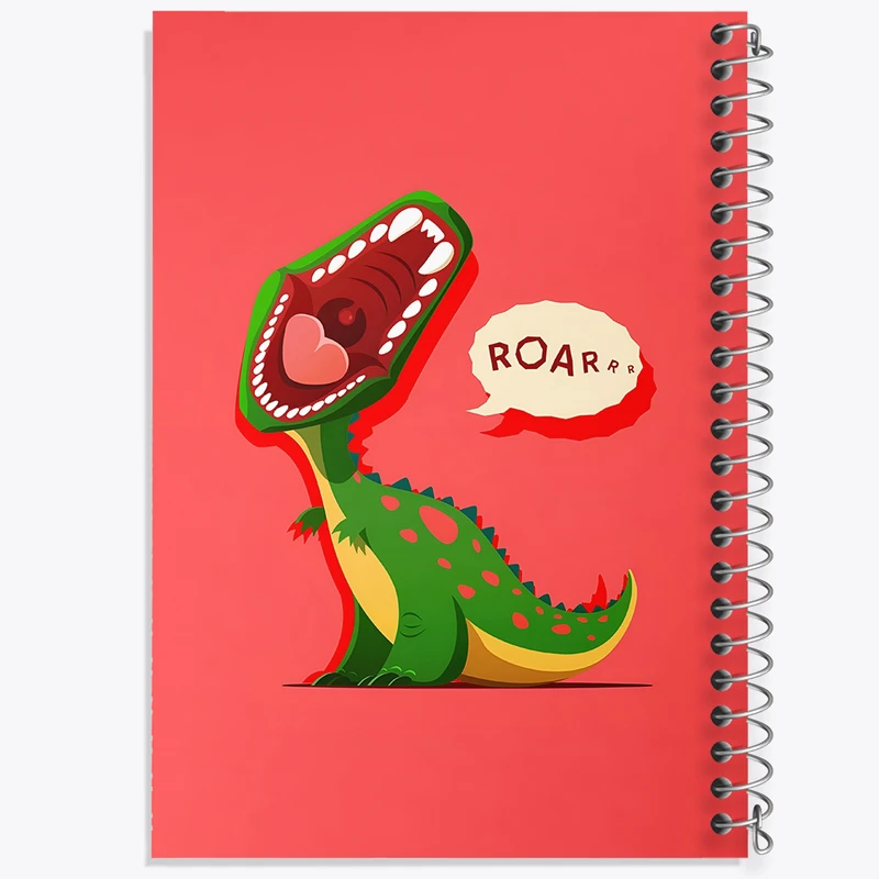 دفتر شطرنجی 50 برگ خندالو طرح دایناسور کیوت کد N3522