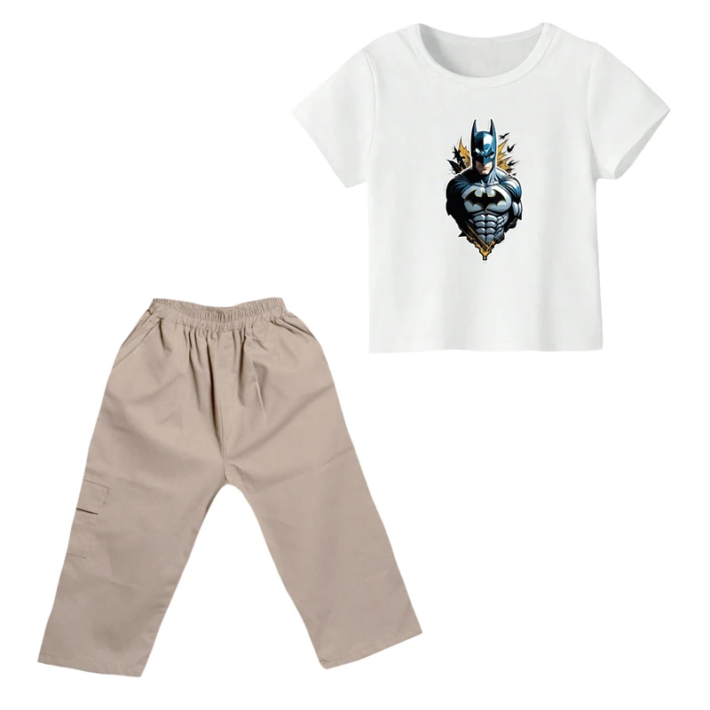 ست تی شرت و شلوارک پسرانه مدل بتمن کد ۱۶