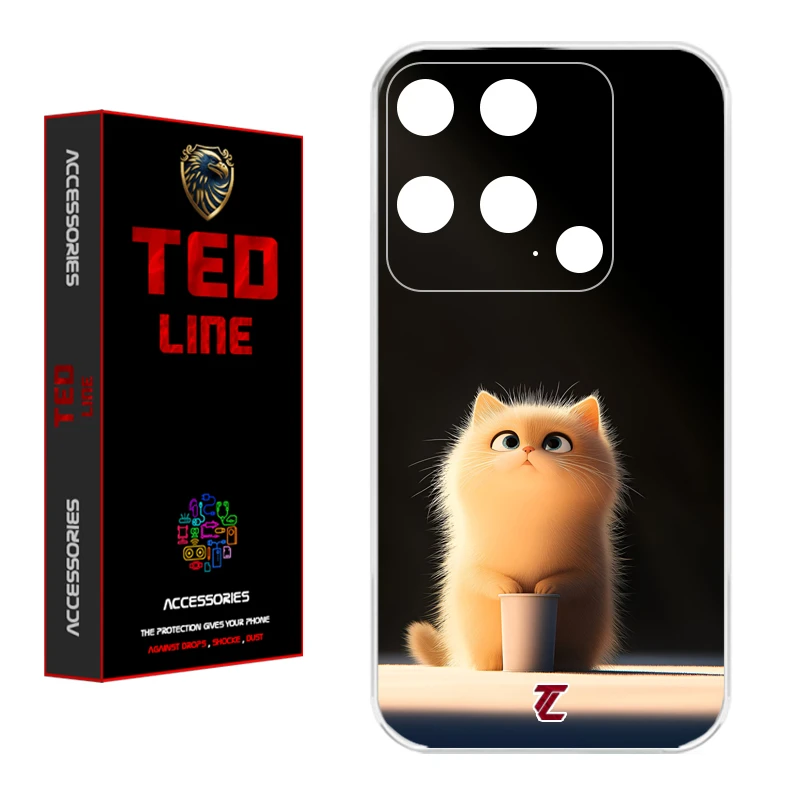 کاور تدلاین طرح گربه کد 1217 مناسب برای گوشی موبایل شیائومی Redmi 10C / Poco C40