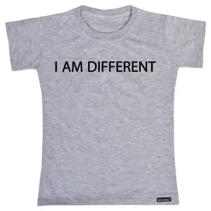 تی شرت آستین کوتاه دخترانه 27 مدل I Am Different کد MH966