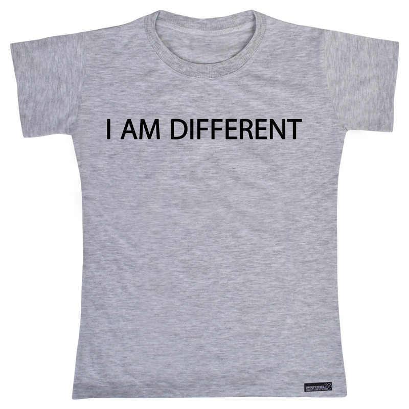 تی شرت آستین کوتاه دخترانه 27 مدل I Am Different کد MH966