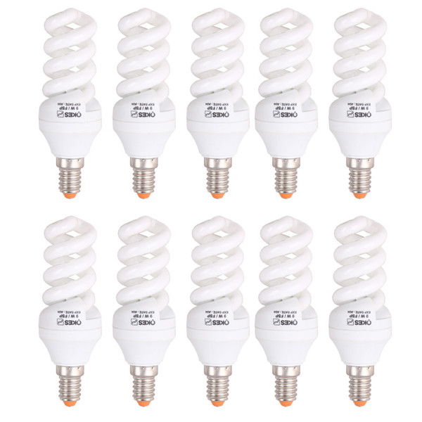 لامپ کم مصرف 9 وات اوکس مدل FSP109 پایه E14 بسته 10 عددی