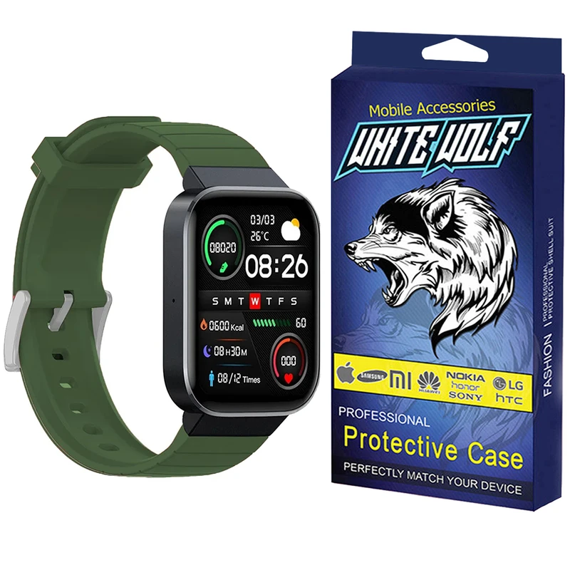 بند وایت ولف مدل WB-Sillicone مناسب برای ساعت هوشمند میبرو T1