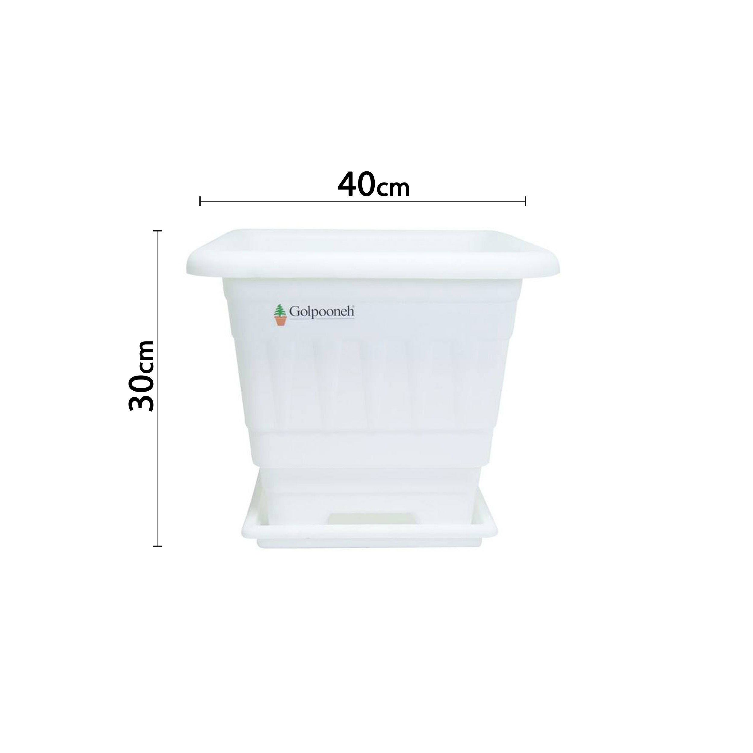 گلدان گلپونه مدل پلاستیکی مربع کد 116