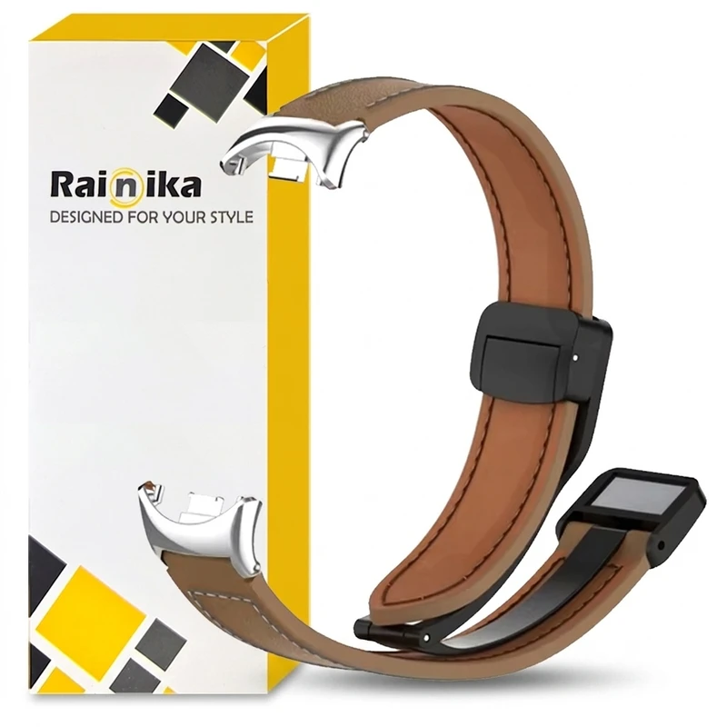 بند رینیکا مدل 10-9-8 Leather MI مناسب برای مچ بند هوشمند شیائومی 10 / 9 / 8 Mi Band