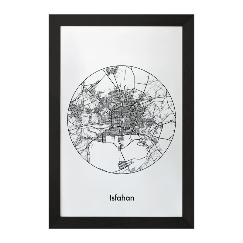 تابلو خندالو مدل نقشه شهر اصفهان کد F1710