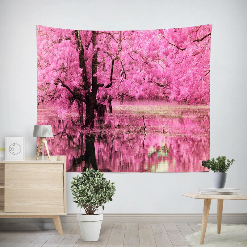 پوستر پارچه ای مدل منظره درخت کد 029