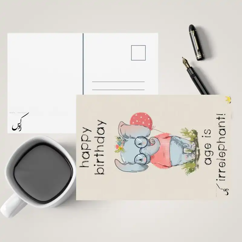 کارت پستال رادکس طرح HAPPY BIRTHDAY مدل NE58