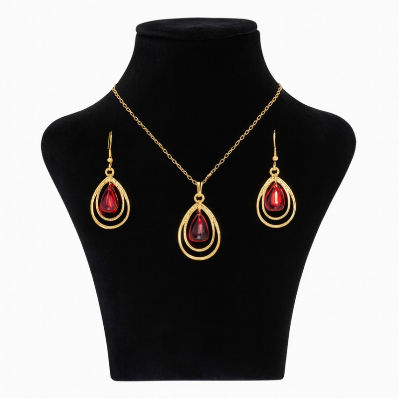 نیم ست زنانه مدل انار استیل اشک چشم 6969