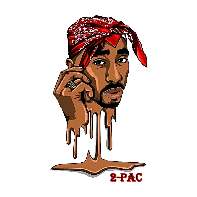 استیکر پارچه و لباس پاد آفرین مدل توپاک رپر کد 705