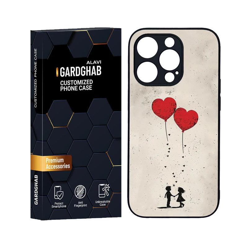 کاور گارد قاب علوی مدل دورژله ای عاشقانه مناسب برای گوشی موبایل اپل iPhone 14 Pro