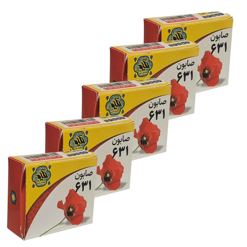 صابون شستشو گیاهستان حکیم مدل 631 مناسب برای انواع پوست وزن 75 گرم بسته پنج عددی