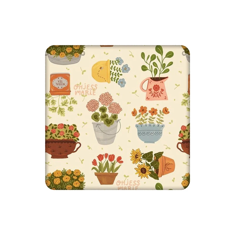 زیرلیوانی طرح گلدان گل کد 4551060