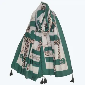 شال زنانه مدل نخی زنجیری منگوله دار کد l405