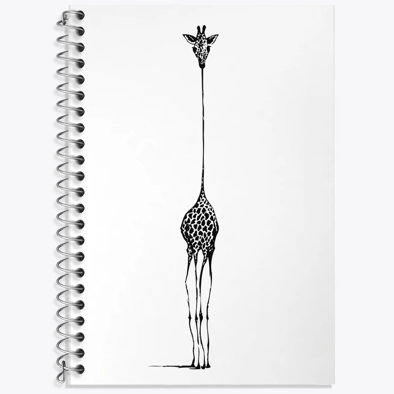 دفتر زبان 50 برگ خندالو مدل دو خط طرح زرافه کد F1242