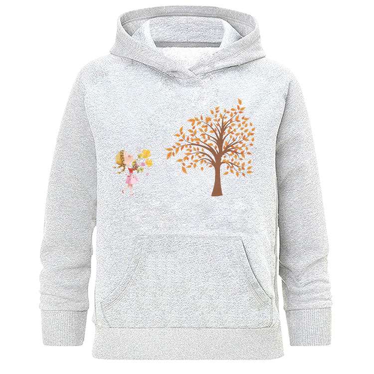 هودی زنانه طرح دختر پاییز مدل Z681