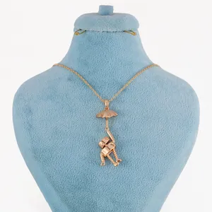 گردنبند زنانه ژوپینگ مدل ربات آویزان کد AAB578