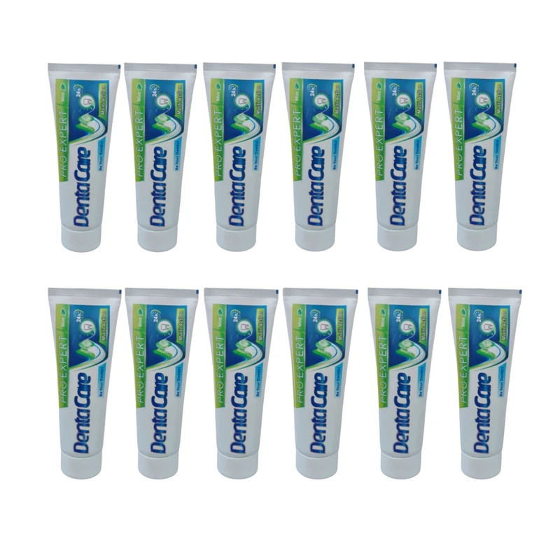 خمیردندان سفید کننده دنتاکر مدل PRO EXPERT با طعم نعنا مناسب همه دندان ها حجم 100 میلی لیتر بسته 12 عددی
