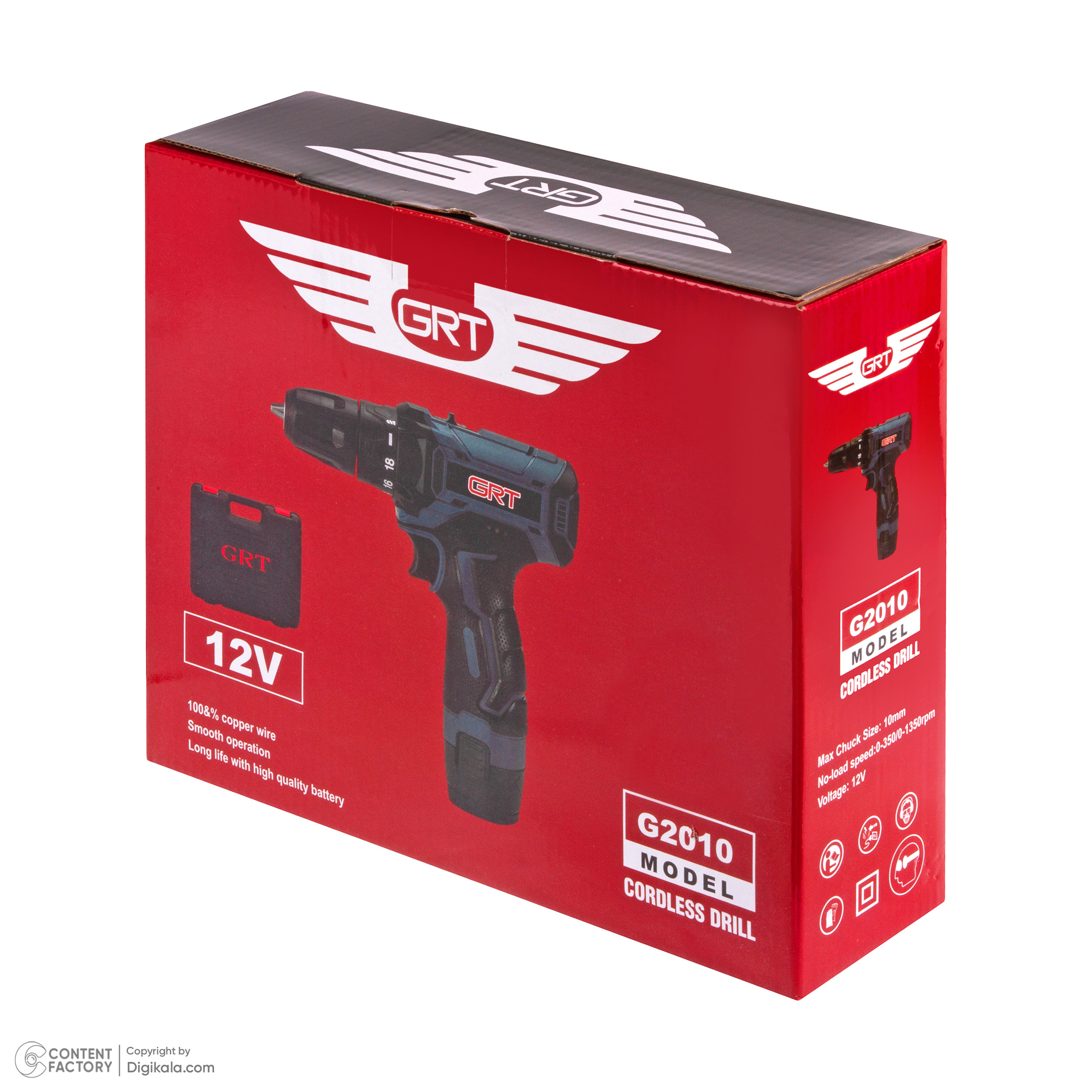 پیچ گوشتی شارژی جی آر تی مدل G2010 پیچ گوشتی شارژی جی آر تی مدل G2010