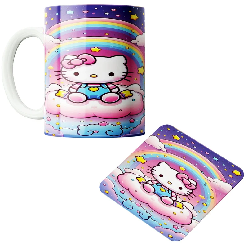 ماگ پاد آفرین مدل کیتی کد 572 به همراه زیر لیوانی 