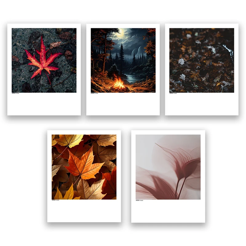 آویز تزیینی عرش مدل فانتزی منظره طبیعت کد Asa1067 مجموعه پنج عددی