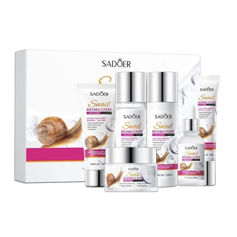 مجموعه مراقبت از پوست سادور مدل کلاژن بسته 6 عددی