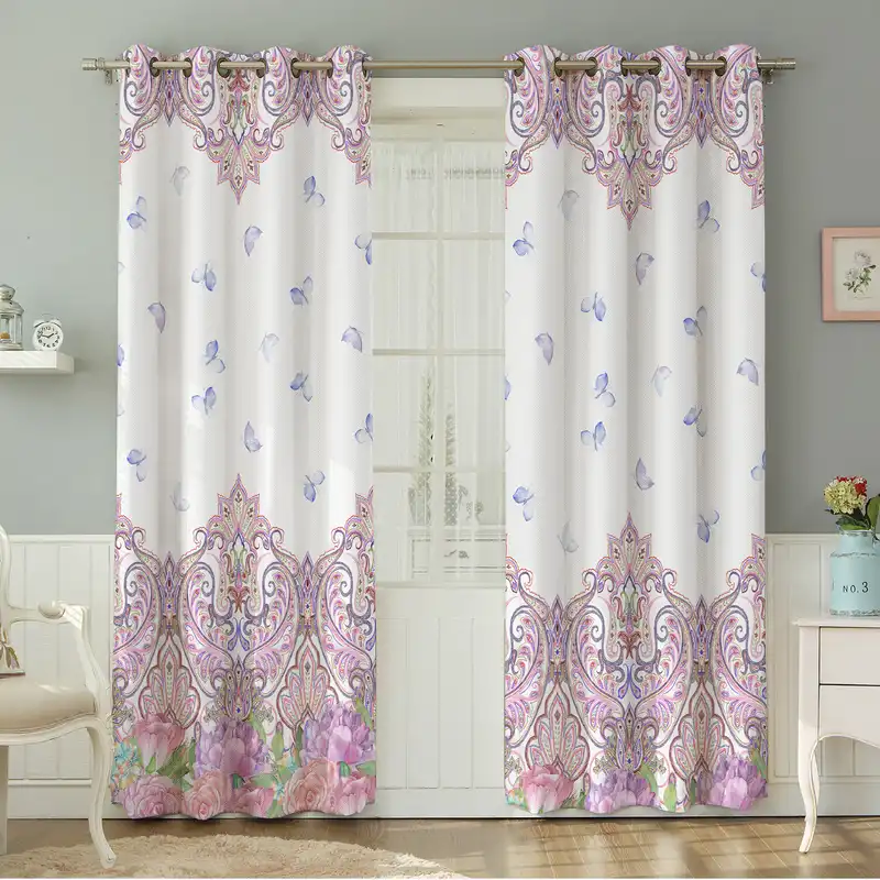 پرده نیروانا طرح  سنتی مدل مخمل کد 8991 سایز 140×280 سانتی متر